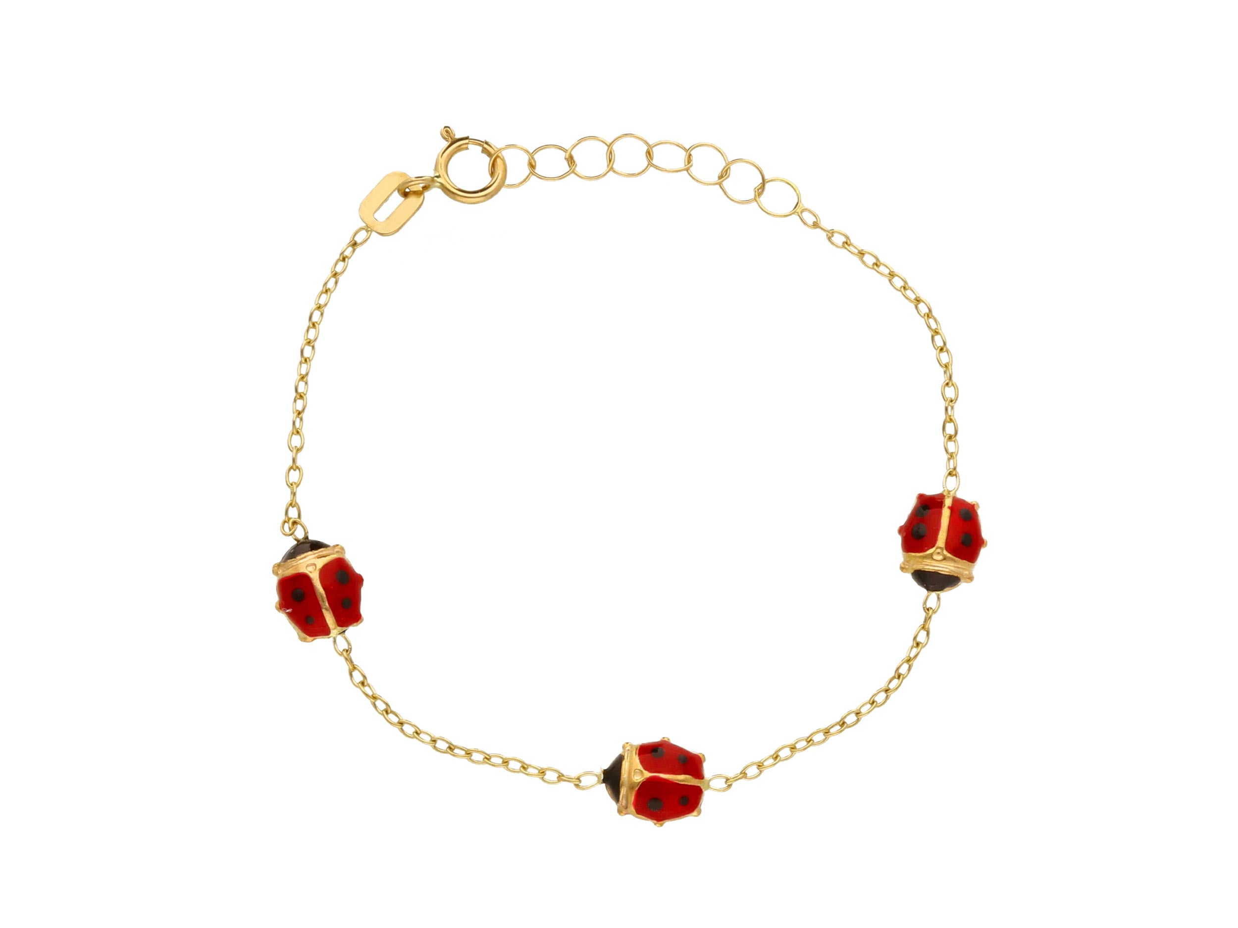 Bracciale Abeni in oro giallo 18K con coccinelle