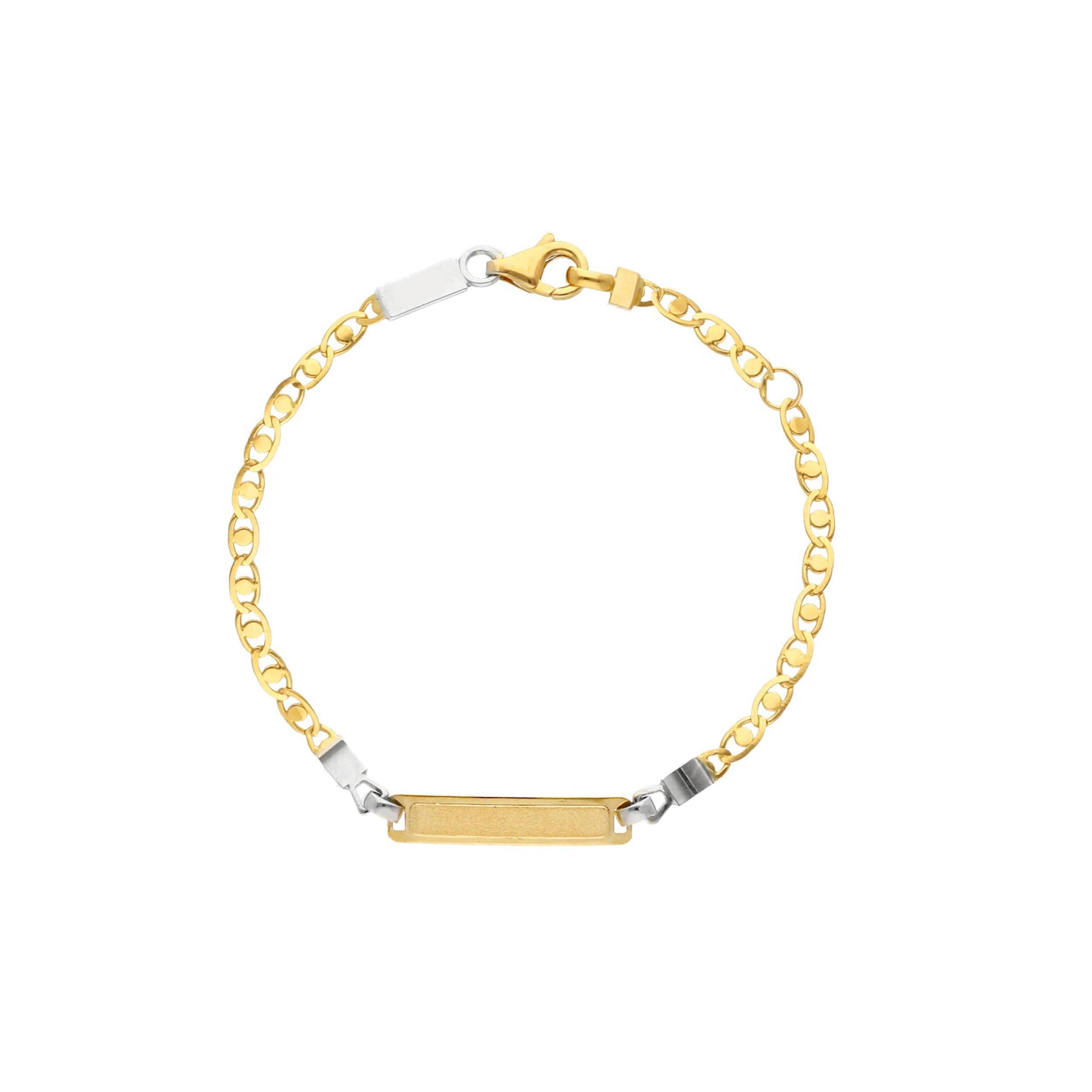 Bracciale Abeni in oro bianco e giallo 18K con piastra