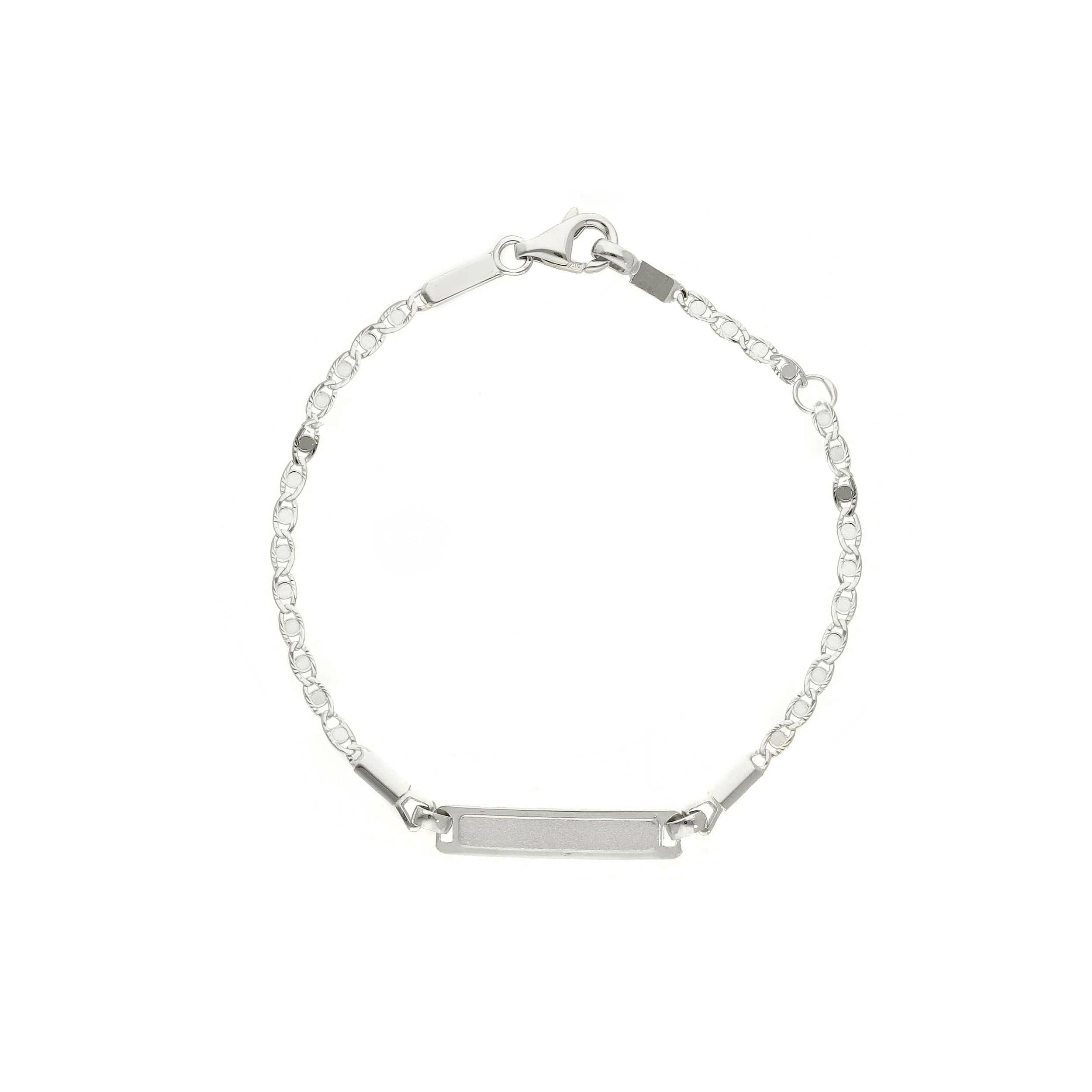 Bracciale Abeni in oro bianco 18K con piastra