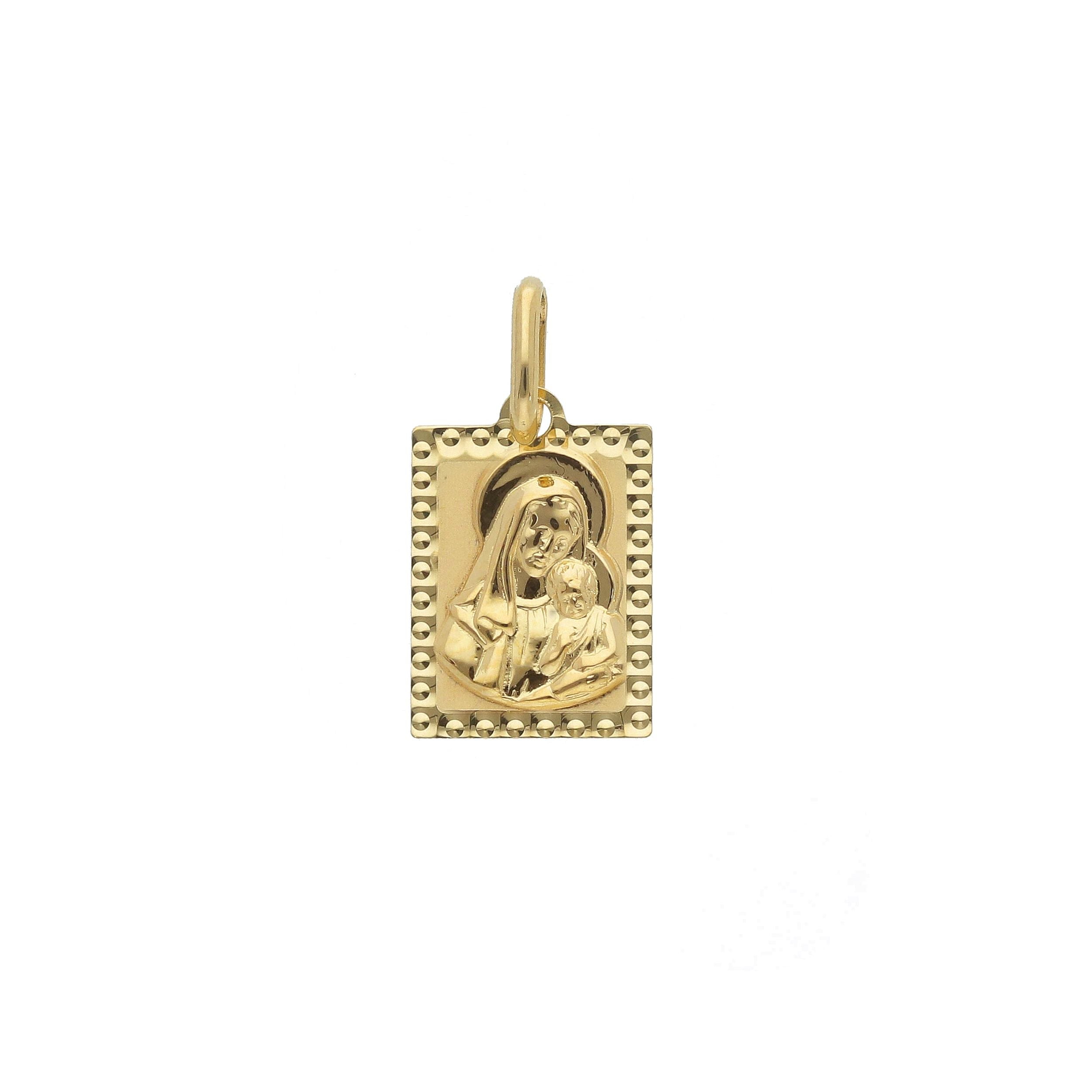 Ciondolo Abeni in oro giallo 18K con Madonna