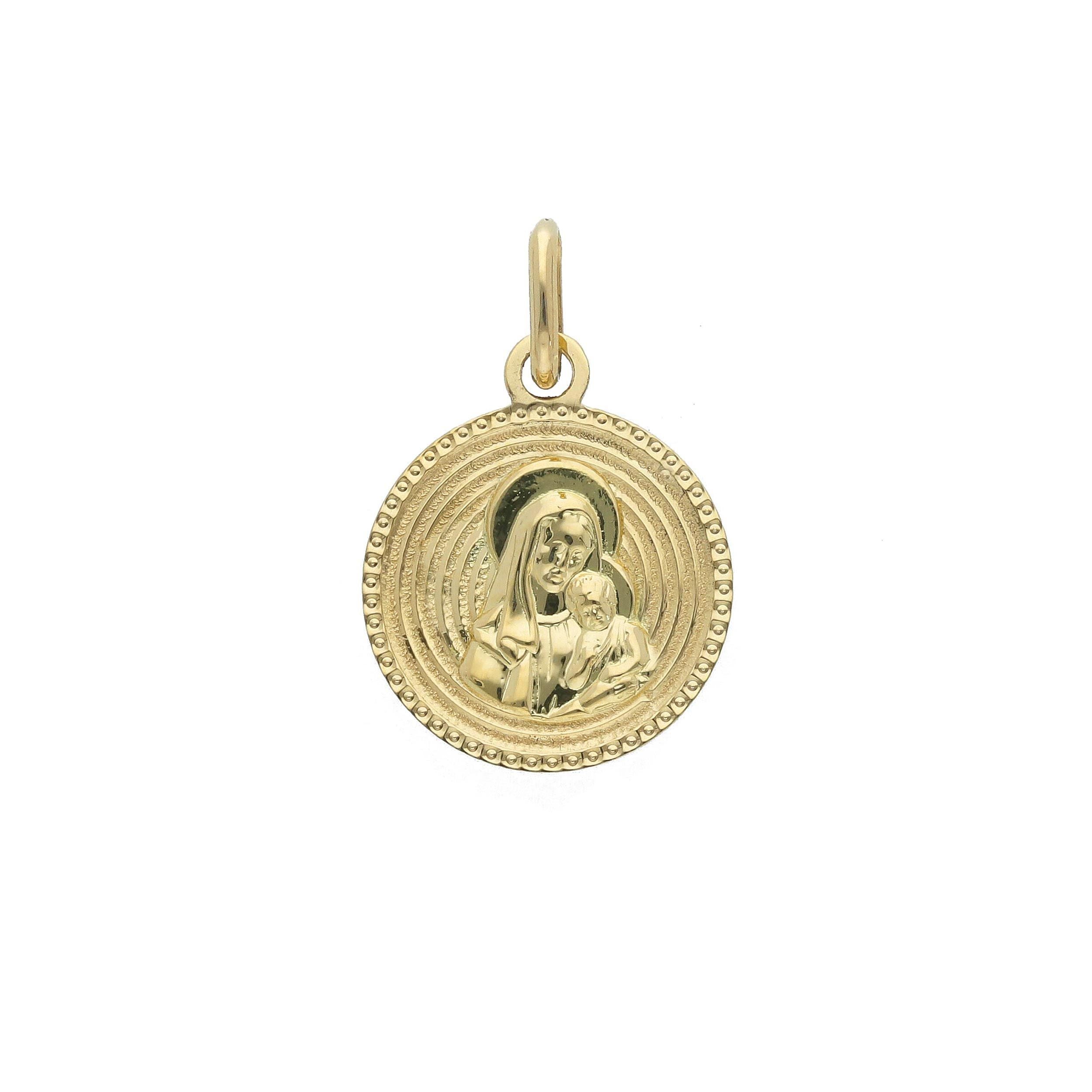 Ciondolo Abeni in oro giallo 18K con Madonna
