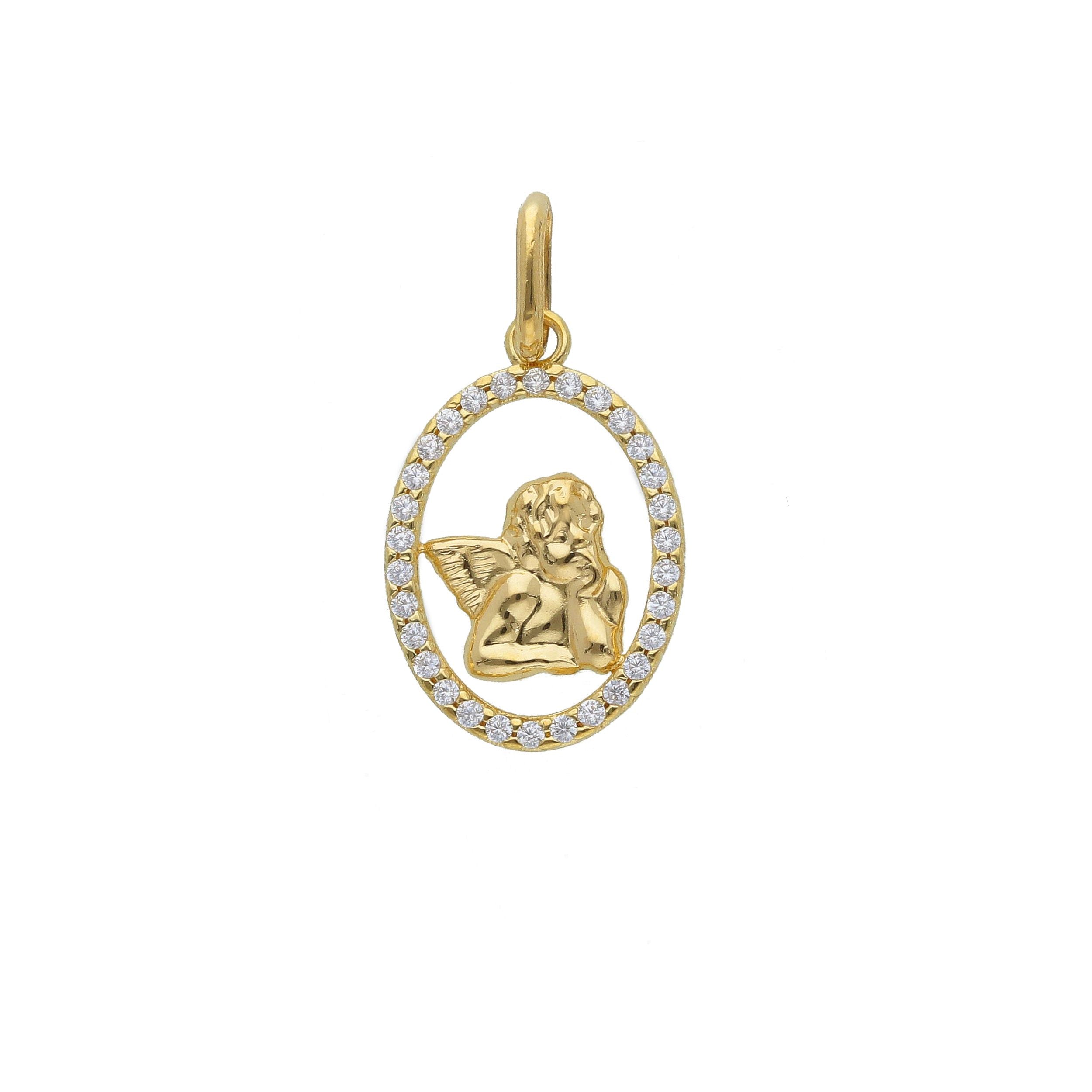 Ciondolo Abeni in oro giallo 18K con Angioletto
