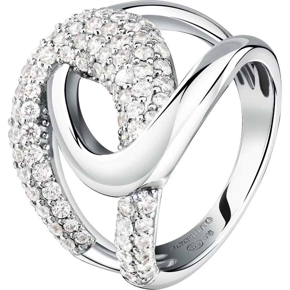 Anello Morellato Pavé in argento con zirconi