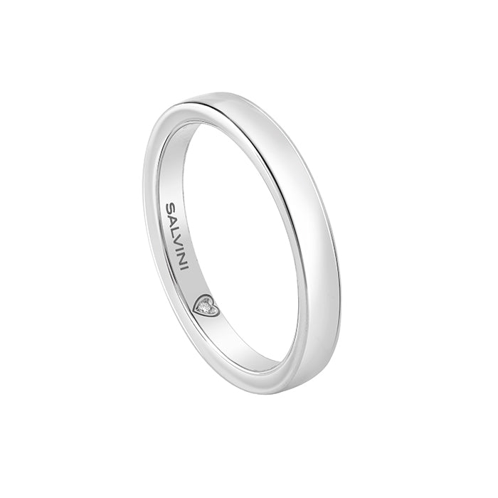 Anello Salvini Battito in oro bianco con diamante