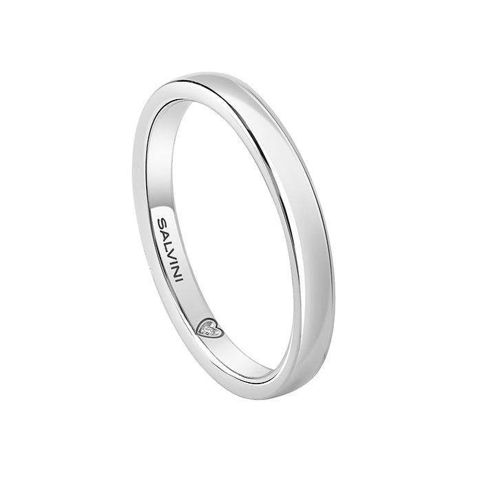 Anello Salvini Battito in oro bianco con diamante