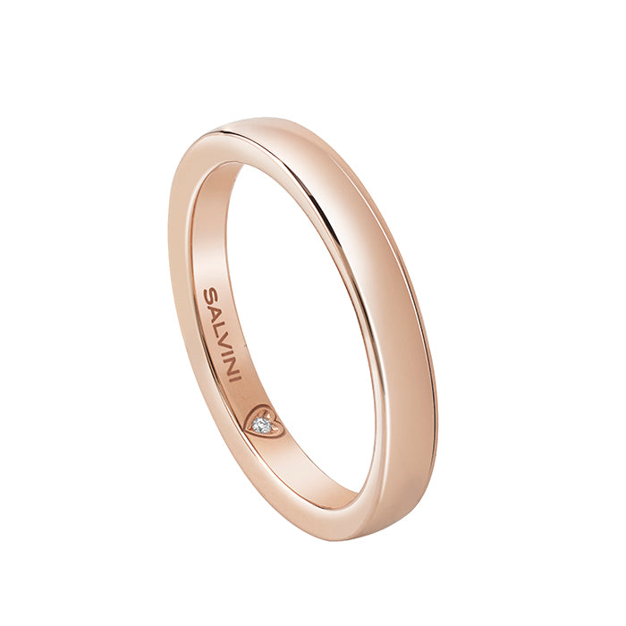 Anello Salvini Battito in oro rosa con diamante