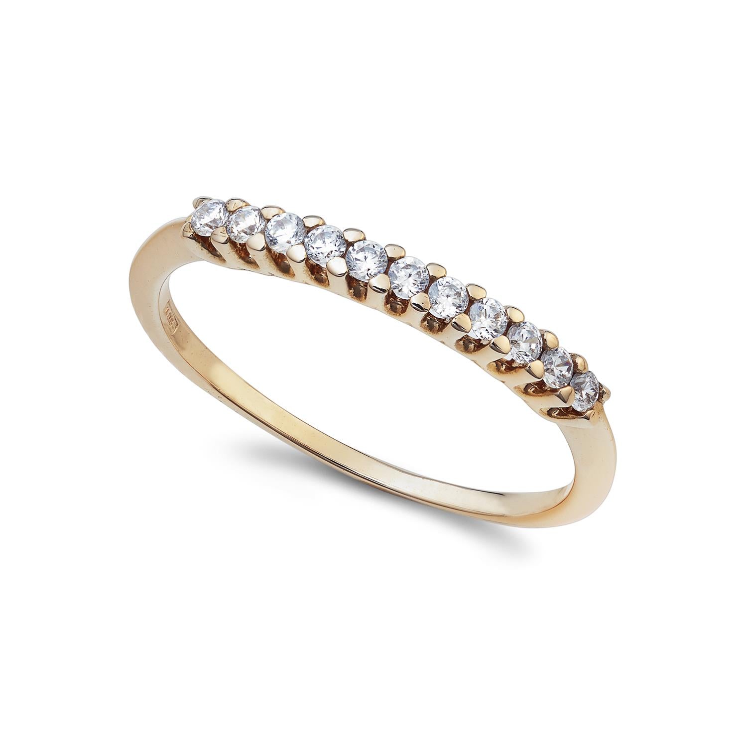 Anello Ambrosia in Oro rosa 18 k con Zirconi bianchi