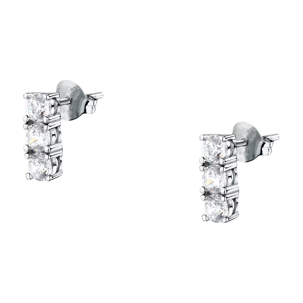 Orecchini Morellato Tesori trilogi in argento con zirconi