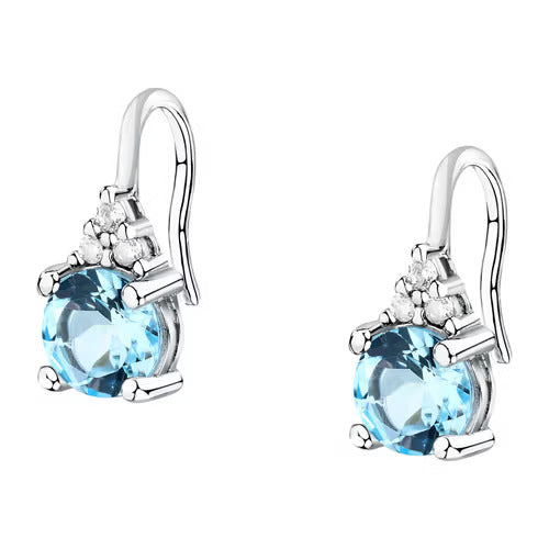 Orecchini Morellato Tesori in argento con zirconi azzurri
