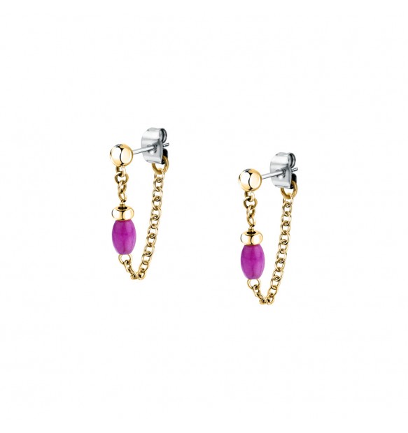 Orecchini Morellato Colori con perle viola pendenti