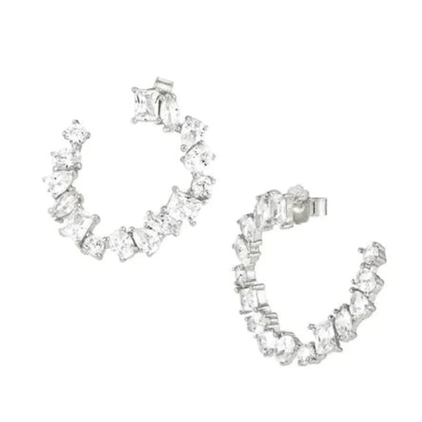 Orecchini Nomination in argento con zirconi