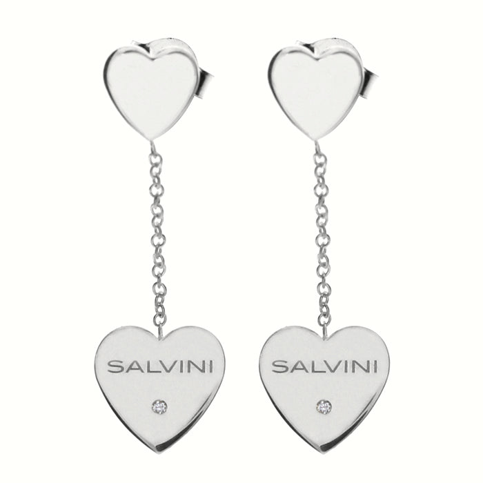Orecchini Salvini I Segni 9 kt in oro bianco con diamanti