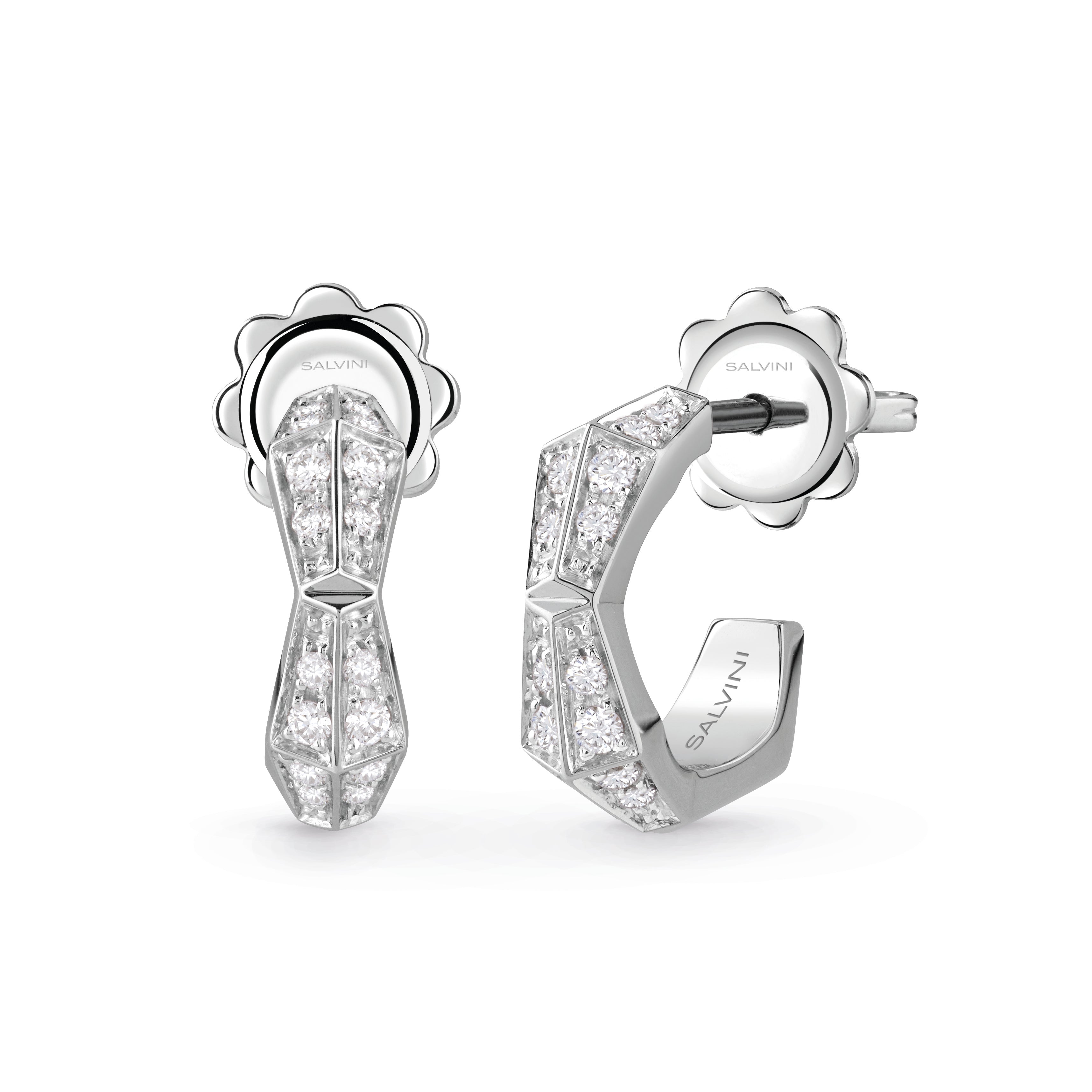 Orecchini Salvini Eva in oro bianco con diamanti