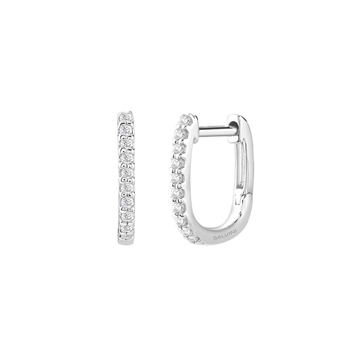 Orecchini Salvini Bagliori ad anello in oro bianco con diamanti