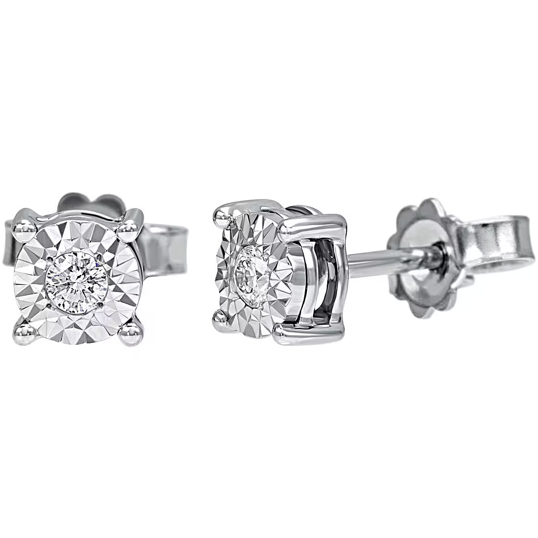 Orecchini Bliss Rugiada in oro bianco con diamante solitario