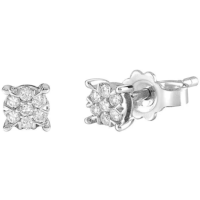 Orecchini Bliss Caresse in oro bianco con diamanti