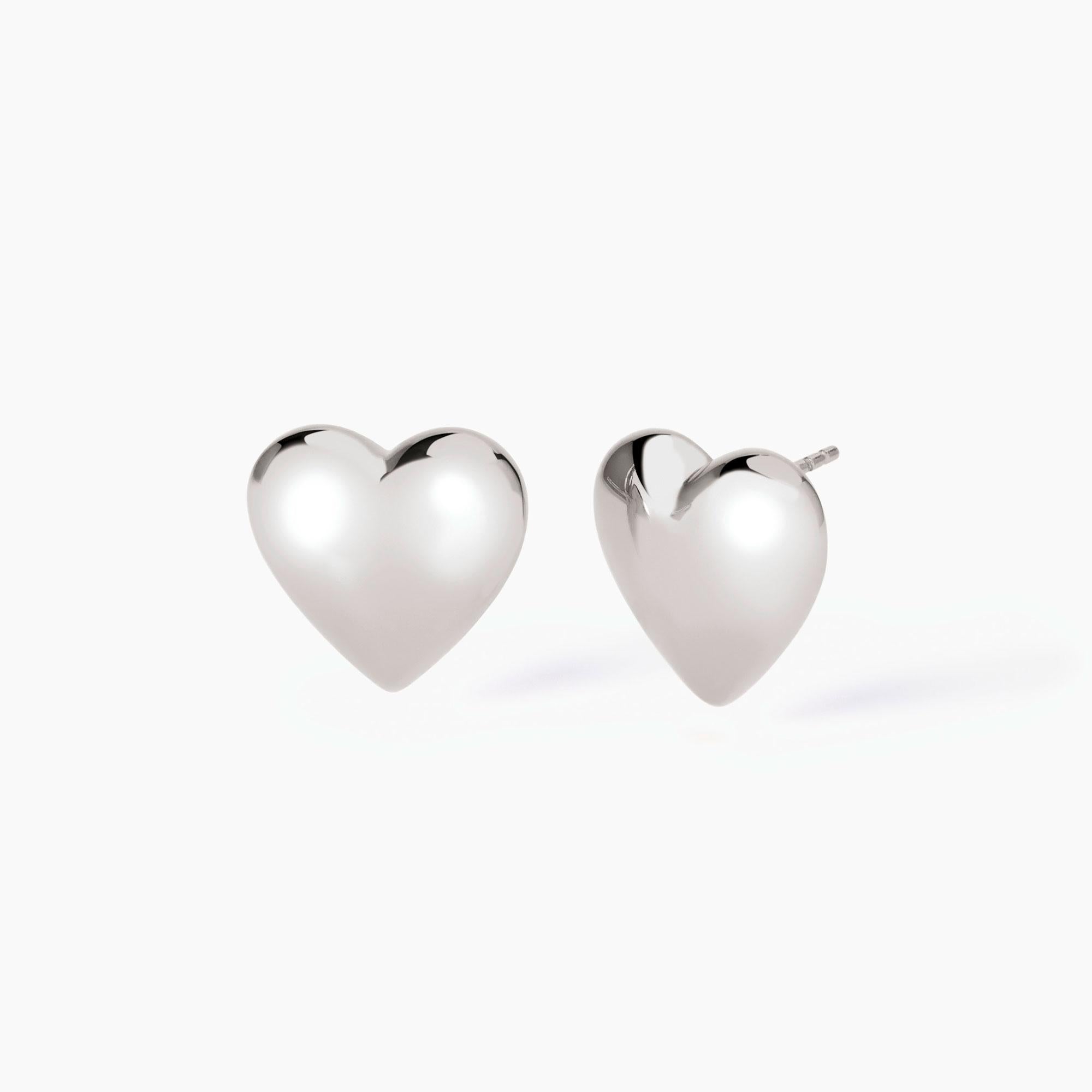 Orecchini Mabina in argento con cuore