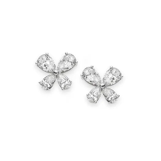 Orecchini Comete Farfalle in argento e zirconi