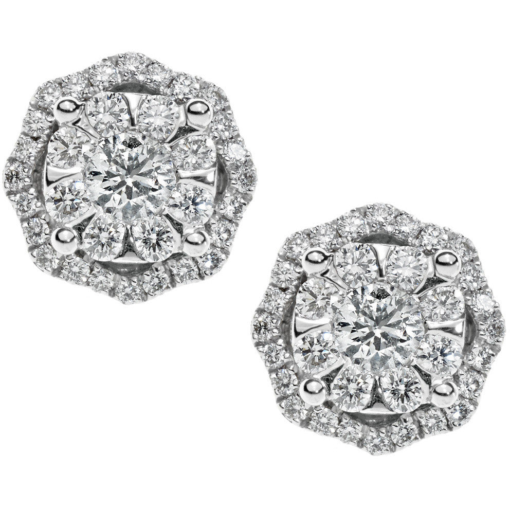 Orecchini Comete in oro bianco con diamanti