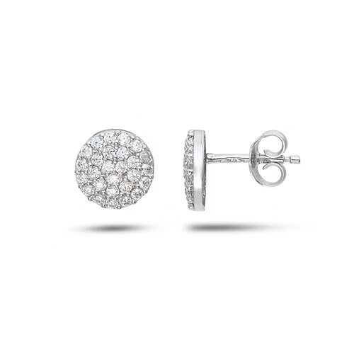 Orecchini Ambrosia in oro bianco con zirconi