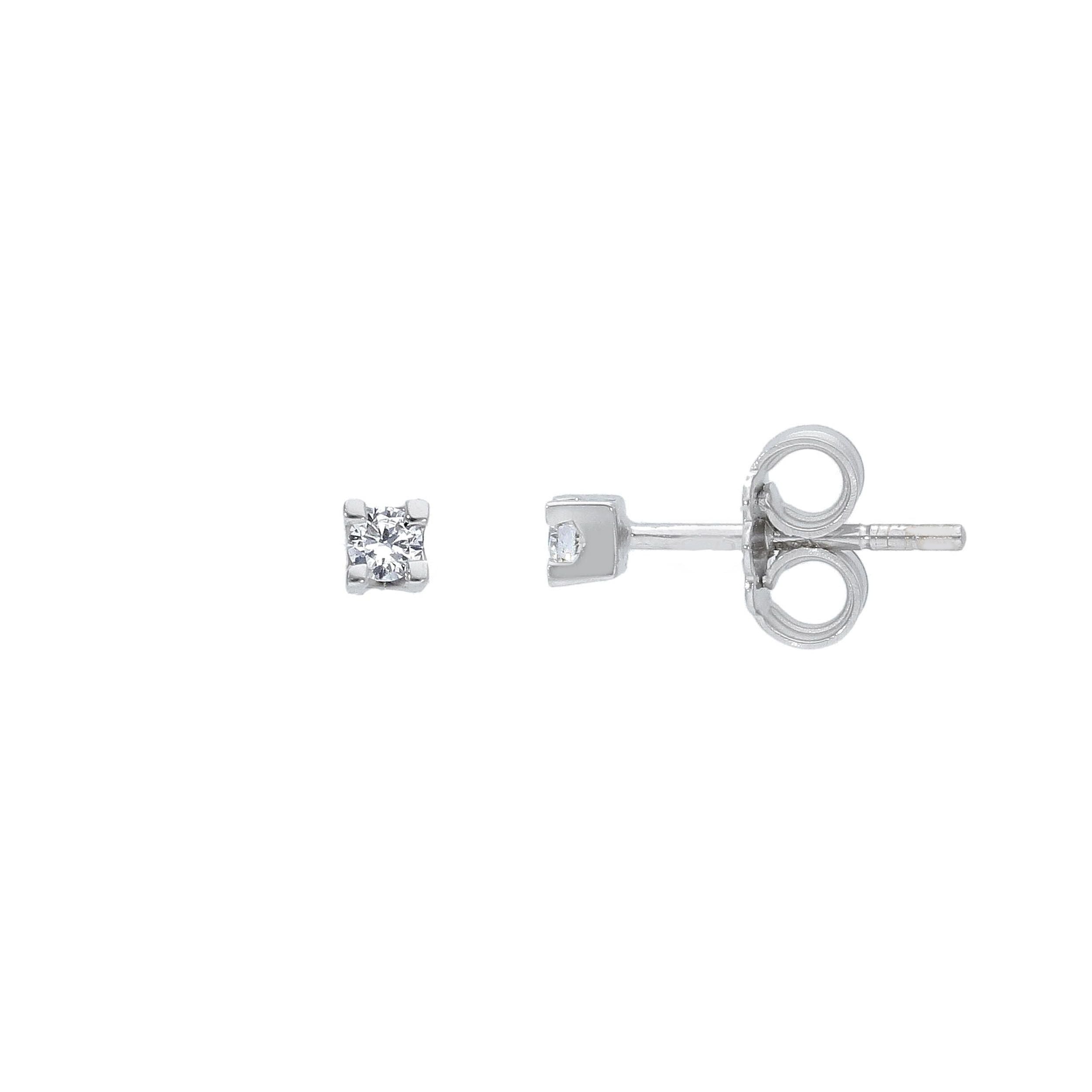 Orecchini Abeni in oro bianco 18k don diamanti naturali
