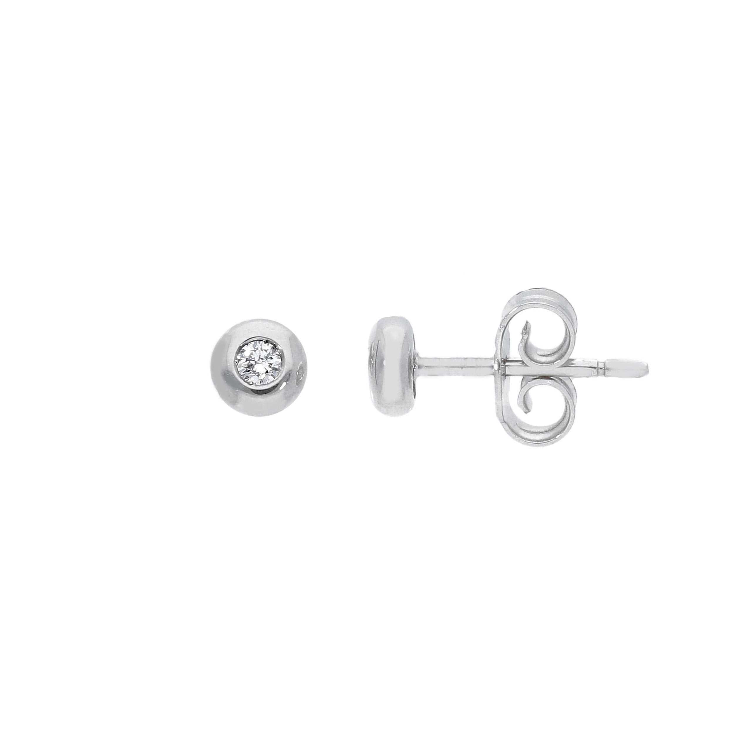 Orecchini Abeni in oro bianco 18k con diamanti naturali