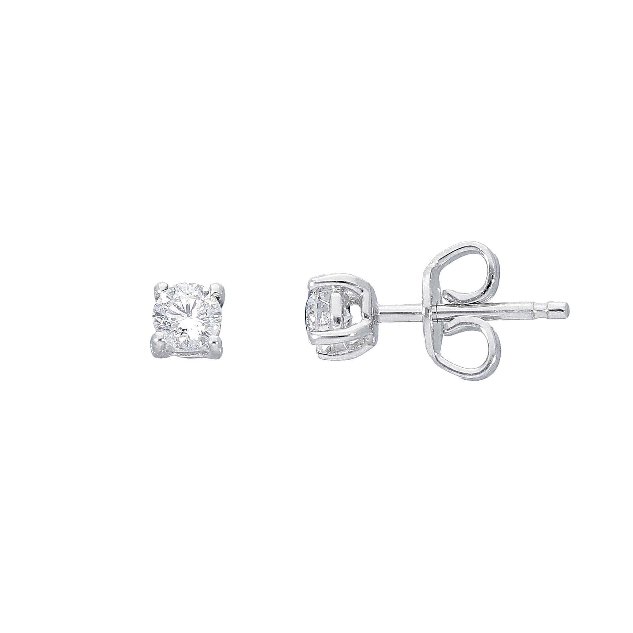 Orecchini Abeni in oro bianco 18K con diamanti naturali