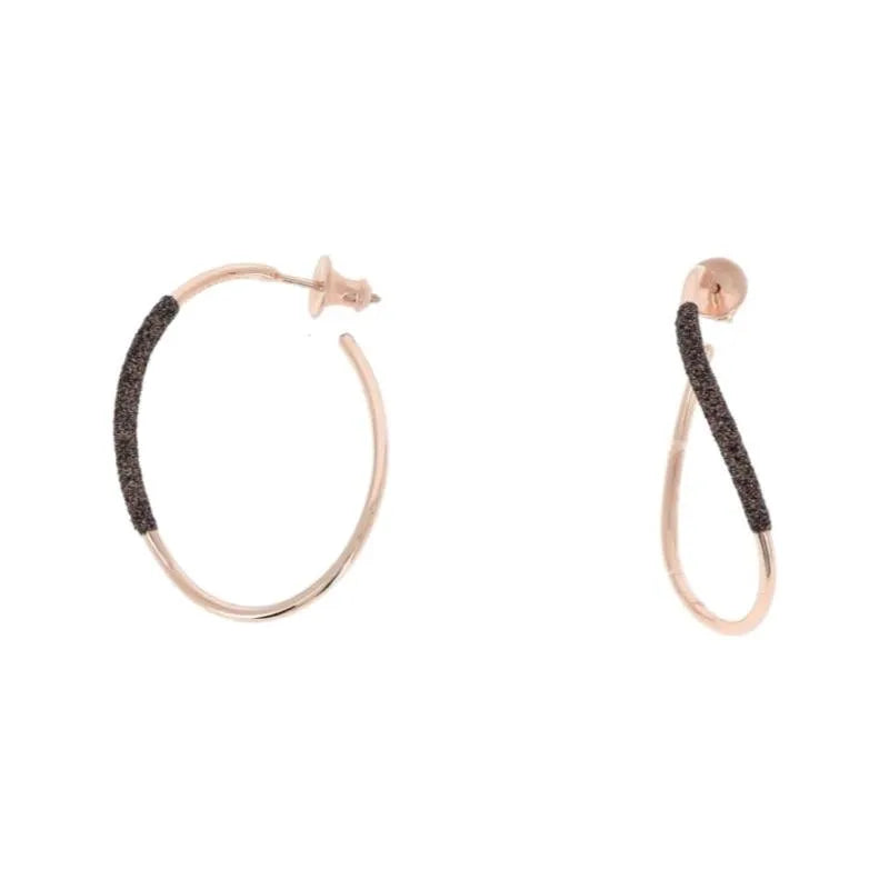 Anello Pesavento Polvere di sogni in argento laminato rosa e polvere di carbonio