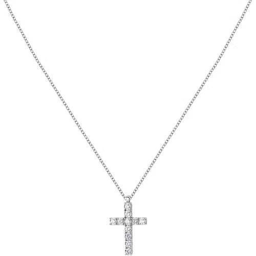 Collana Morellato Tesori in argento con croce di zirconi