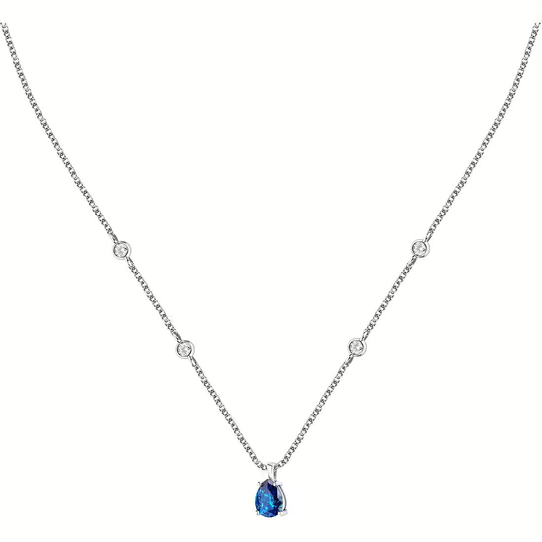 Collana Morellato Tesori con zirconi bianchi e blu