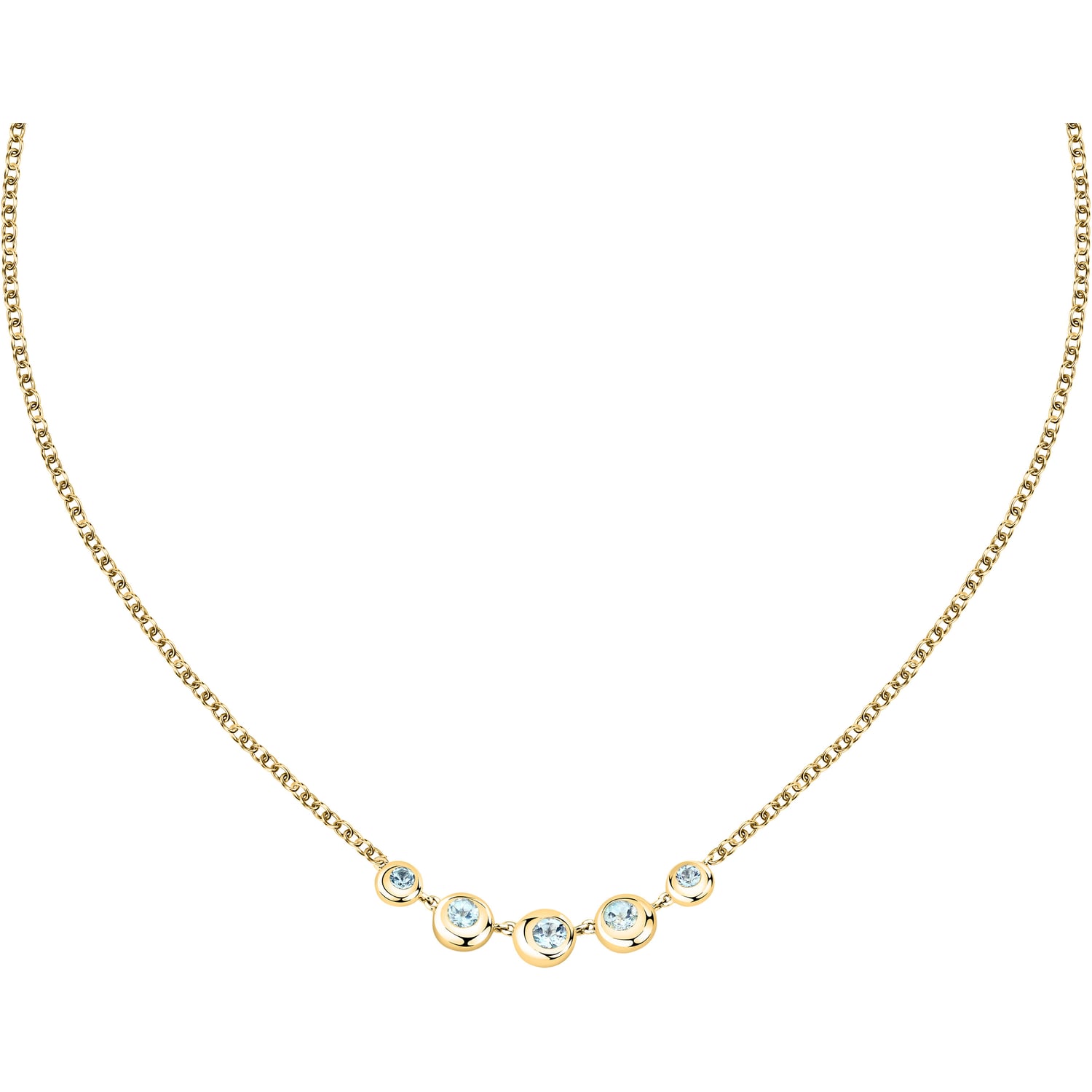 Collana Morellato Tesori eterni in argento con topazi blu