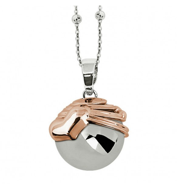 Collana Boccadamo chiama angeli con cuore bicolore