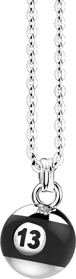 Collana Zancan in agento con palla da bowling