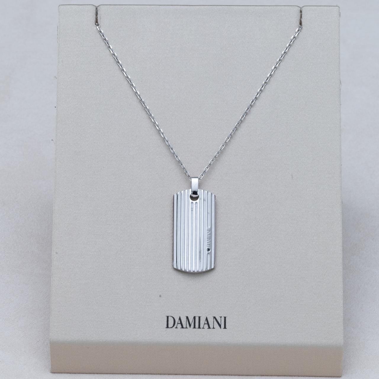 Collana Damiani in argento con diamante nero