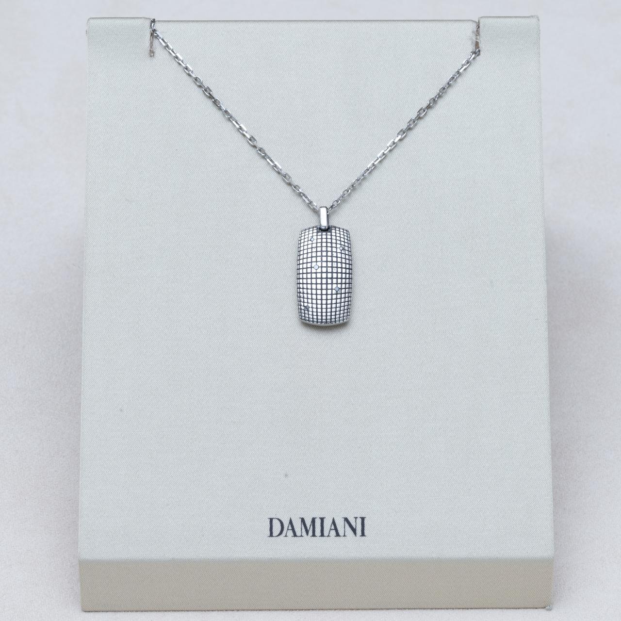 Collana Damiani in argento con diamanti neri