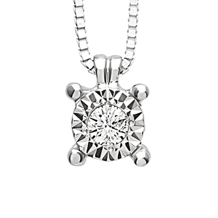 Collana Bliss Rugiada in oro bianco con diamante