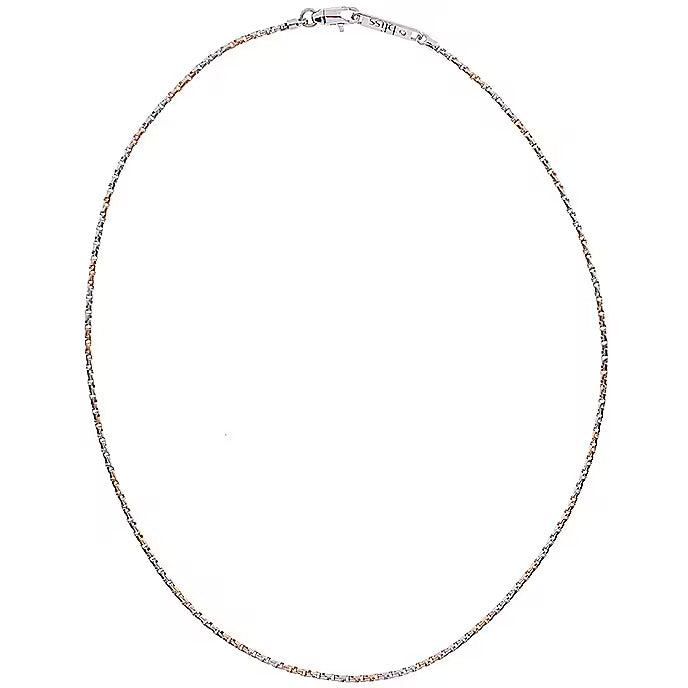 Collana Bliss Chain in argento bicolore