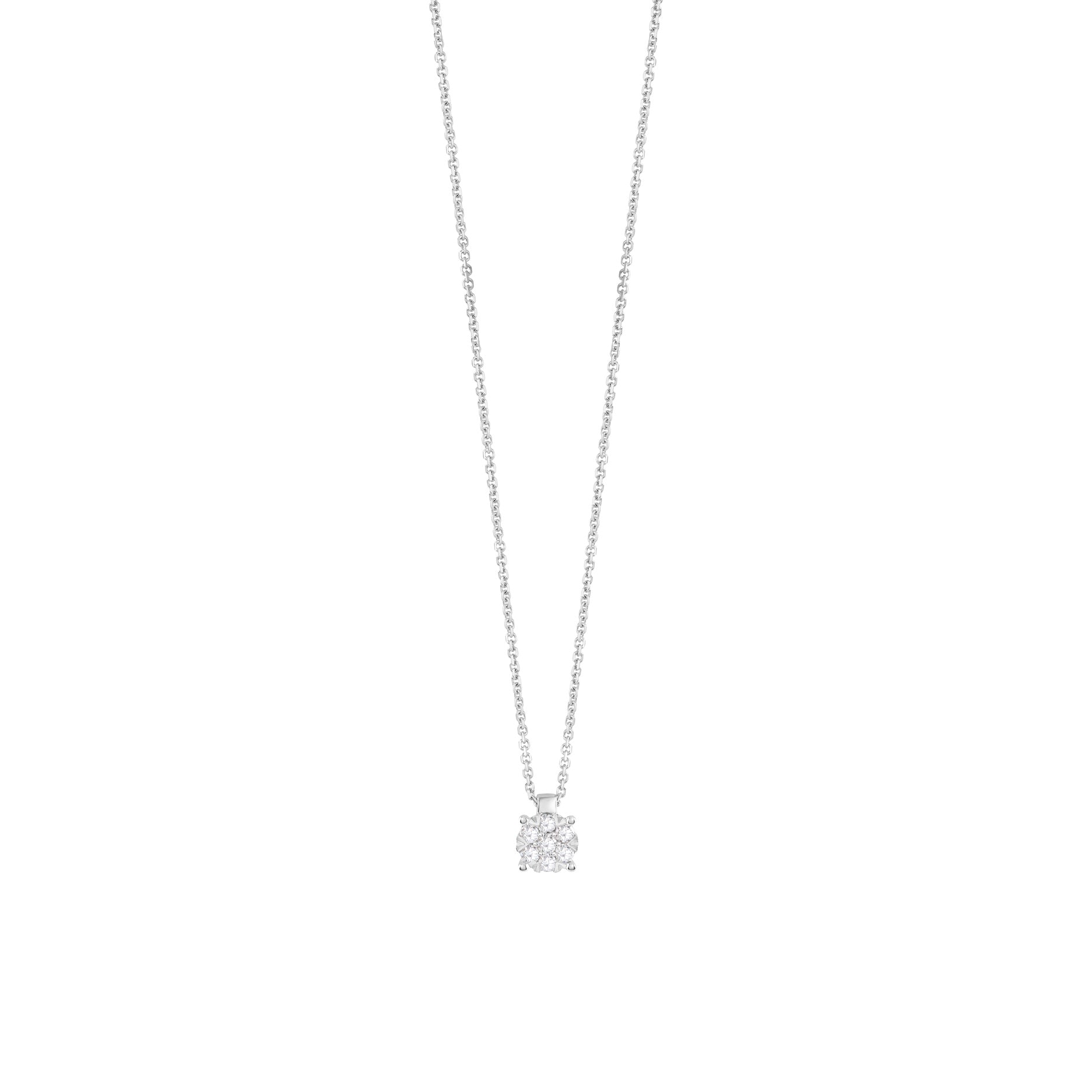 Girocollo Bliss Caresse in oro bianco con diamanti