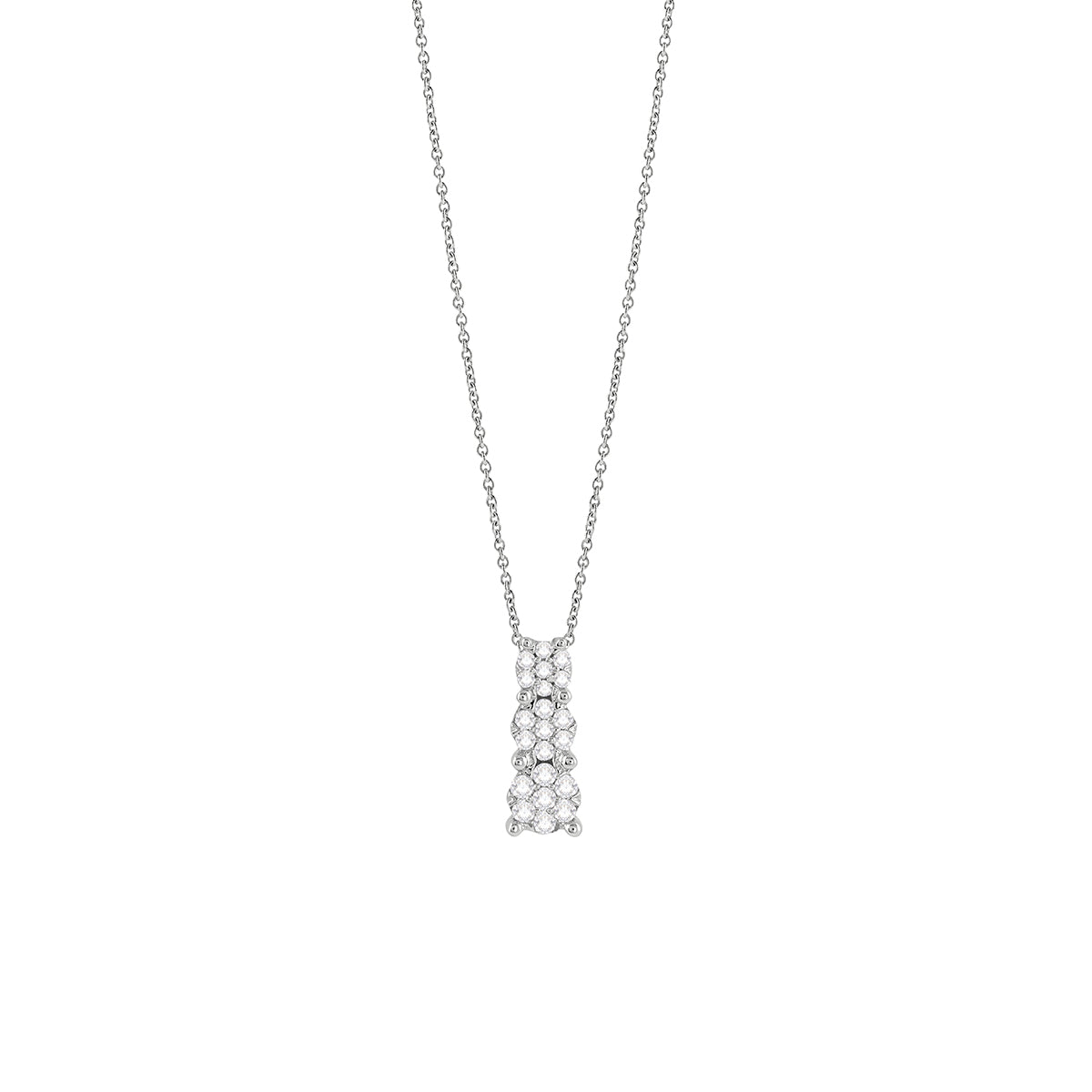 Collana Bliss Caresse in oro bianco con diamanti