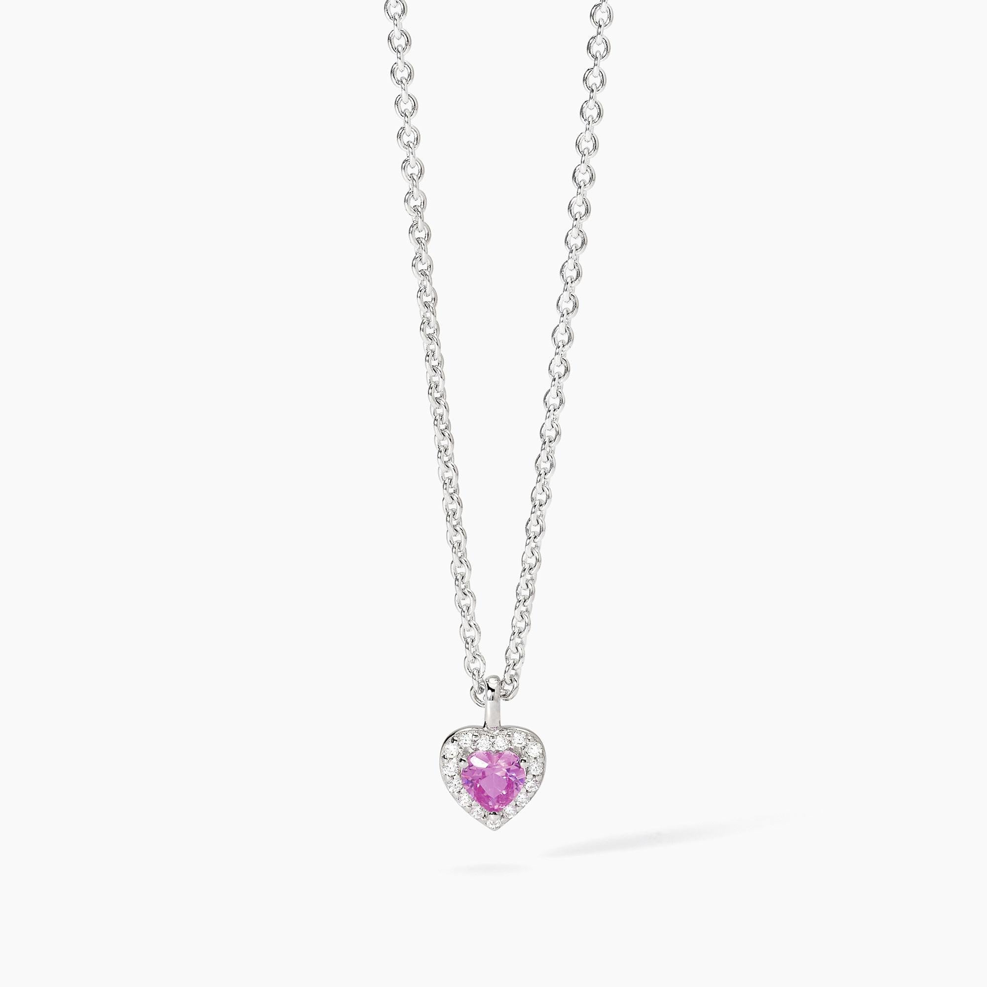 Girocollo Mabina Love affair in argento con tormalina sintetica