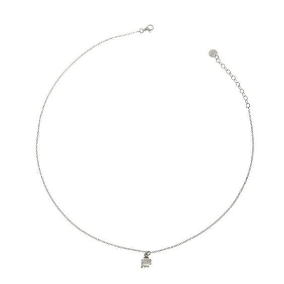 Collana Rue des Mille in argento con quadrifoglio