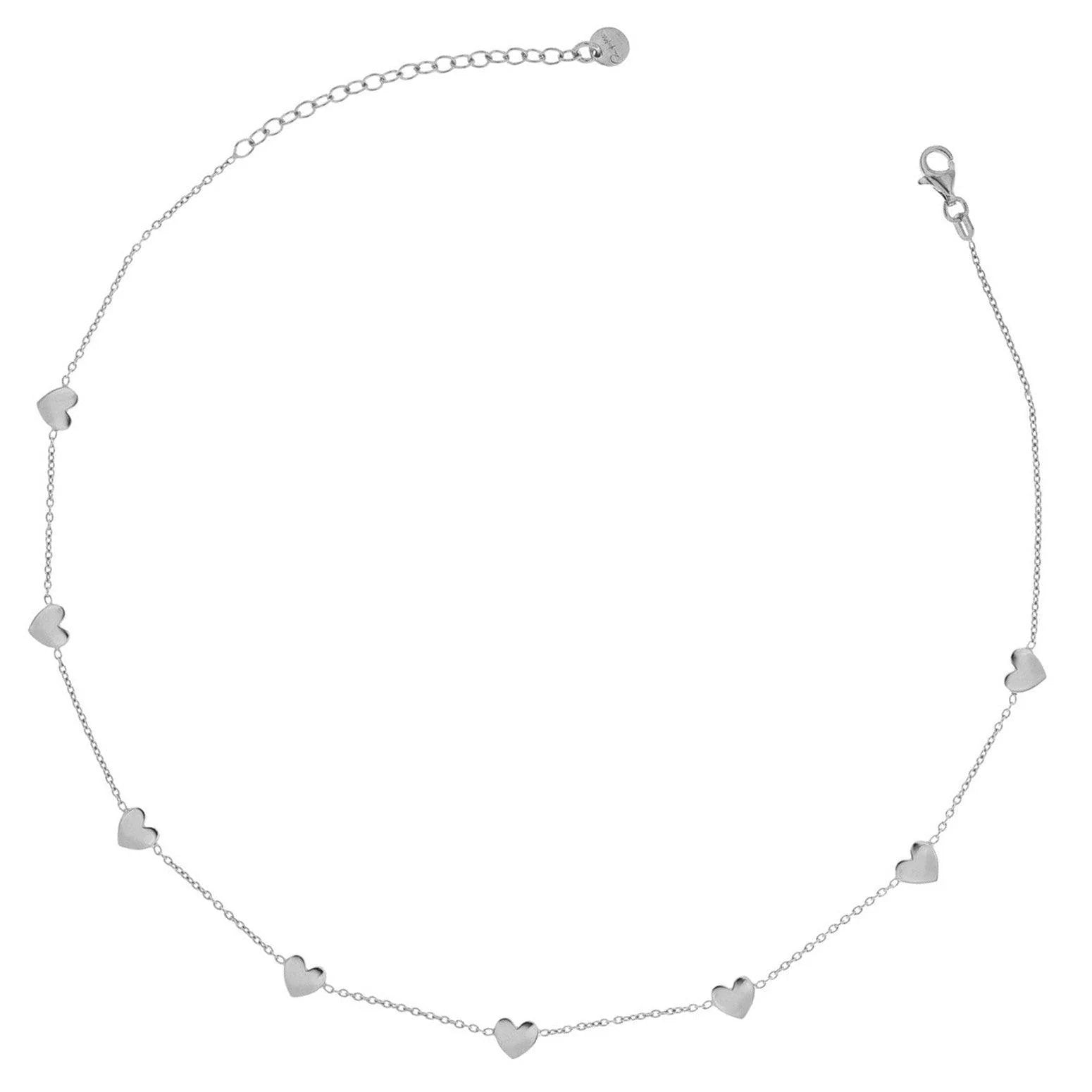 Collana Rue des Mille in argento con cuori