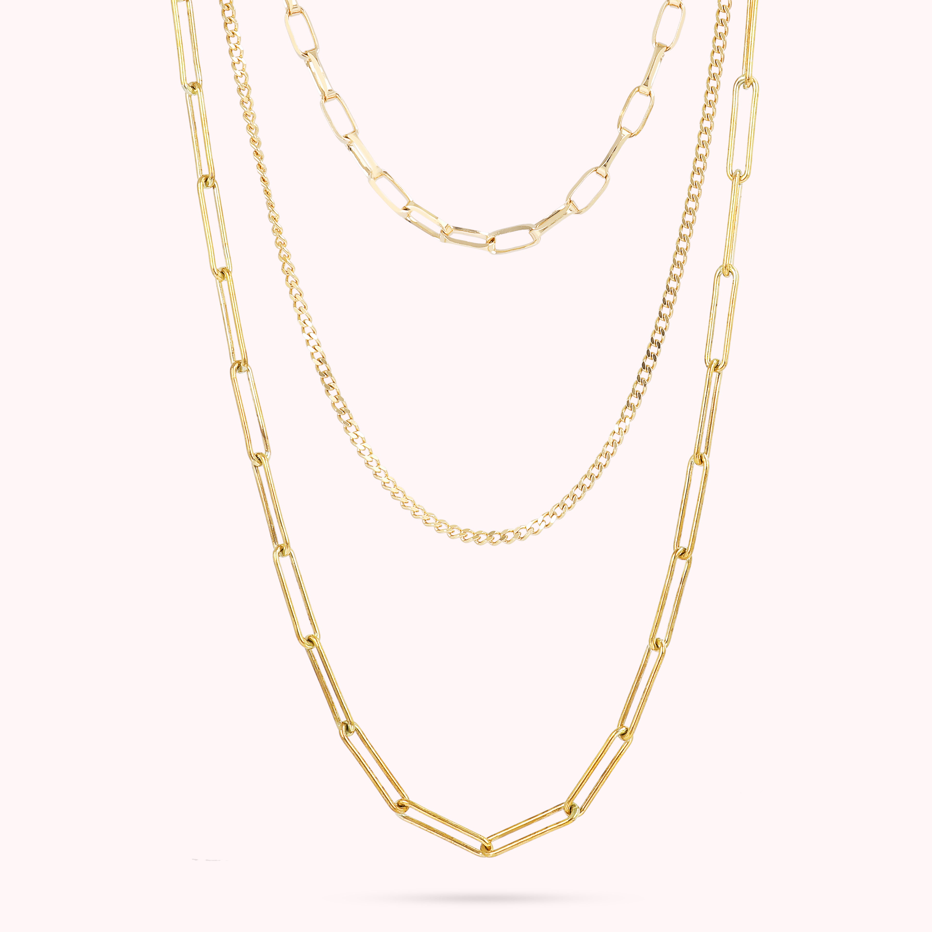 Collana Bronzallure golden rosé multifilo