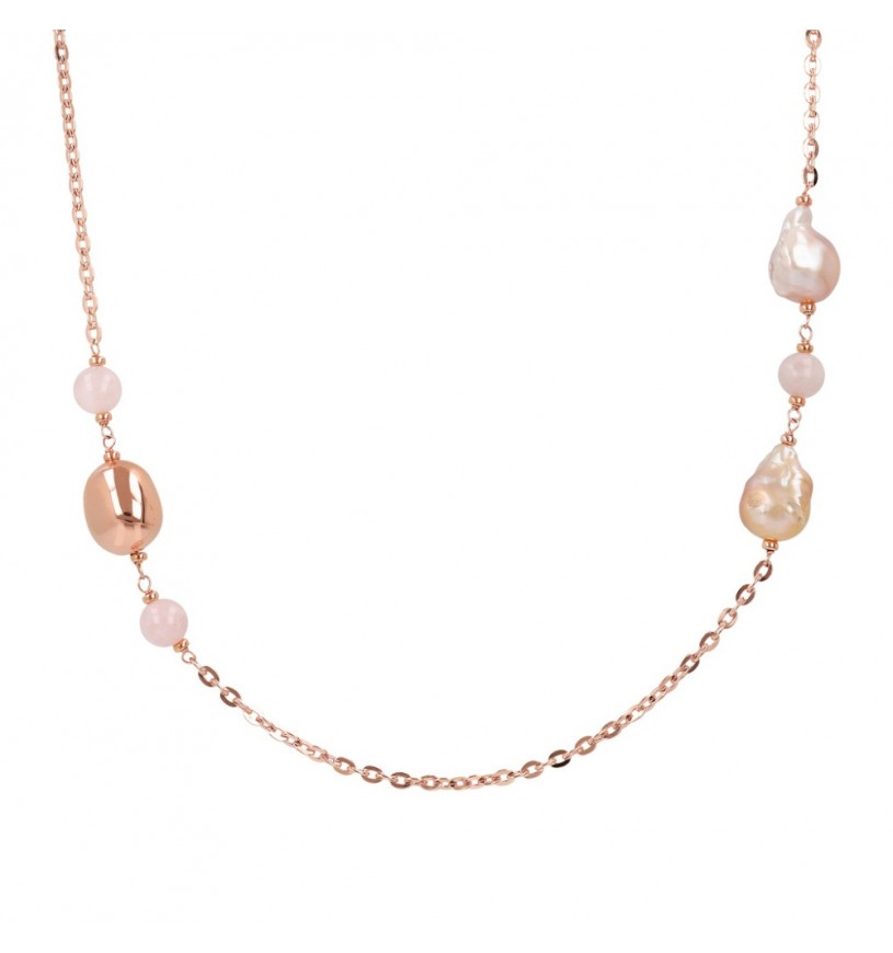 Collana Bronzallure con perle barocche