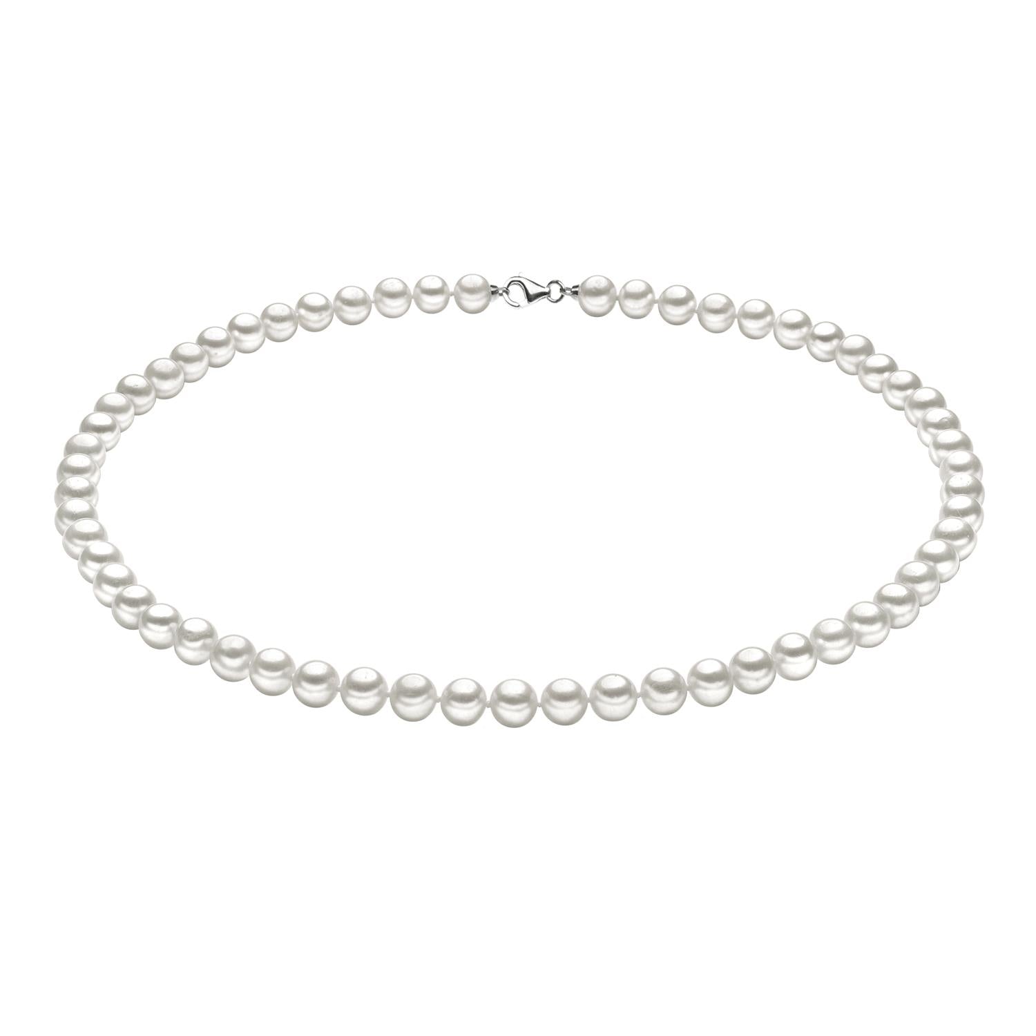 Girccollo Comete in oro bianco 18K con perle e chiusura in argento a forma di stella