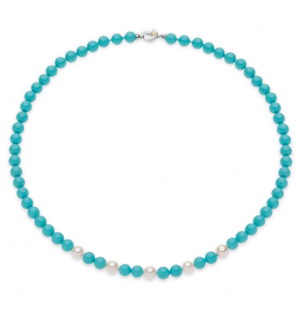 Collana Comete Fantasia di perle turchesi