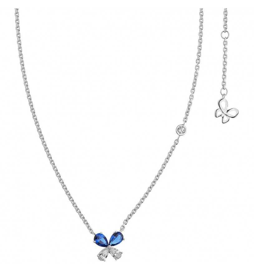 Collana Comete in argento con farfalle
