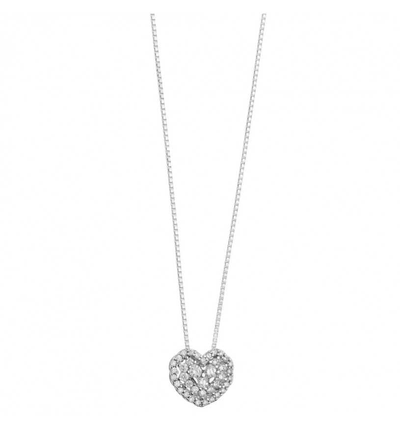 Collana Comete Cuore in oro e diamanti