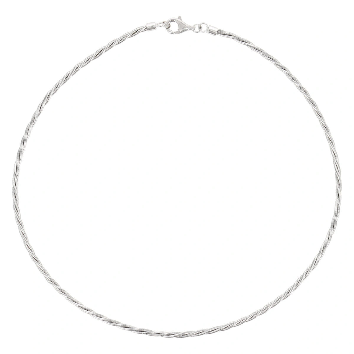 Collana Pesavento DNA Spring in argento intrecciato