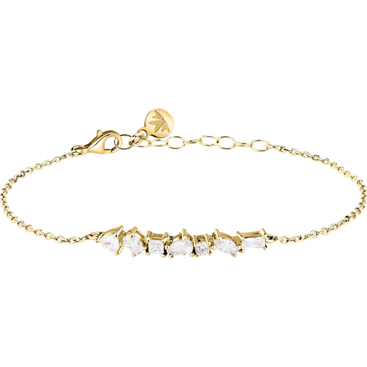 Bracciale Morellato Riflessi in argento laminato giallo con zirconi